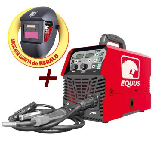 Soldadora Equus Inverter MIG-MMA-TIG LIFT 3 en 1 200A + Careta para soldar de regalo