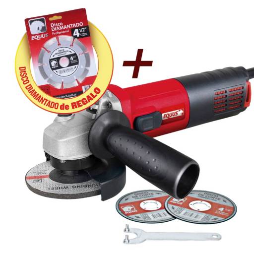 Amoladora elctrica Equus 900w Uso profesional