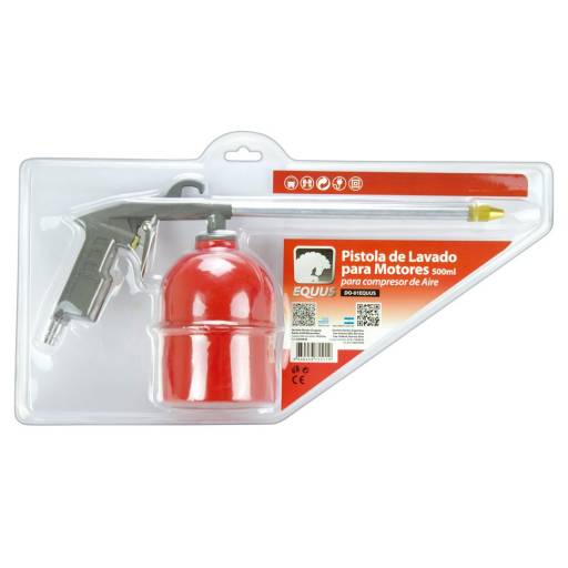 Pistola De Lavado para Motores 500ml Equus para Compresor de Aire  Talleristas Compresores y carretel