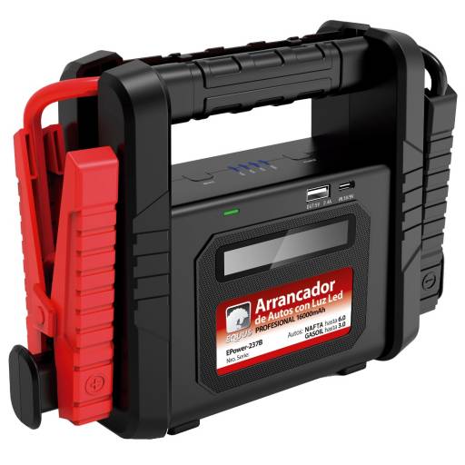 Arrancador Multifuncin Porttil Jump Starter 16000mAh EQUUS Epower-237B