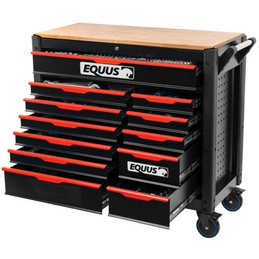 Gabinete Carro de Taller 12 Cajones Con Herramientas Equus