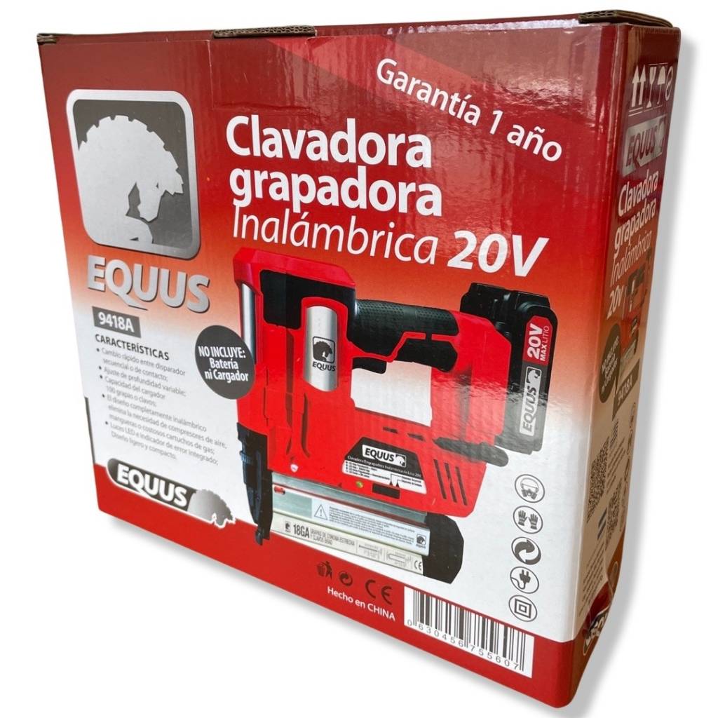 Clavadora Grapadora Inalámbrica 20V EQUUS