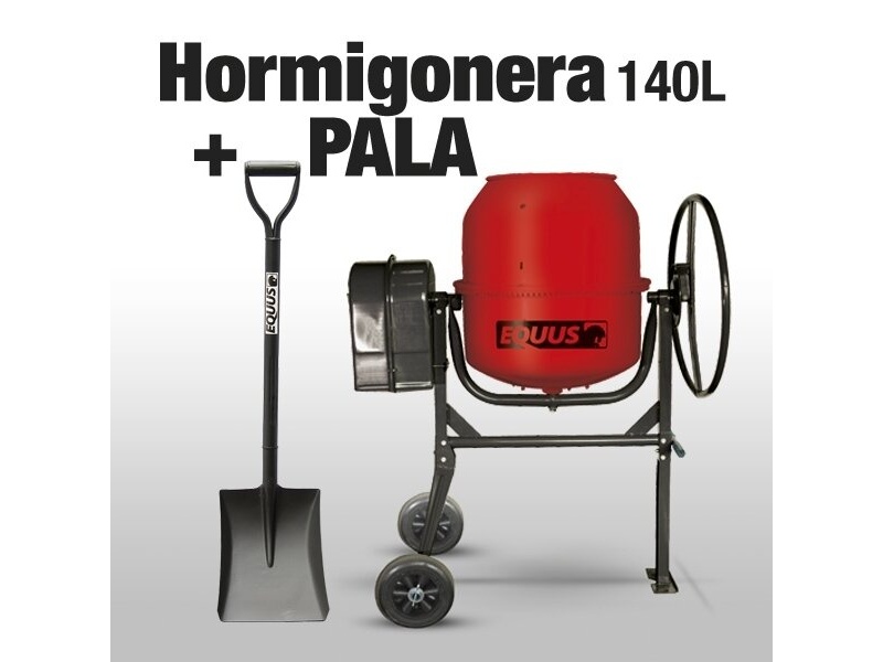 Hormigonera Portátil 140L con Volante Protector Plastico